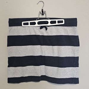 Striped Navy and Gray Skirt